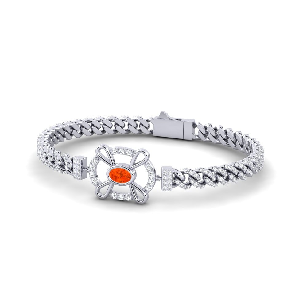 Oval Fire Opal Women's Bracelet Librowed
