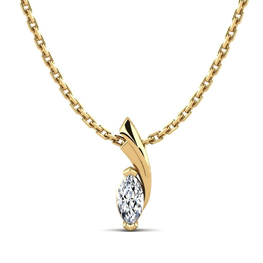 14k Yellow Gold Zirconia Women's Pendant Lichas