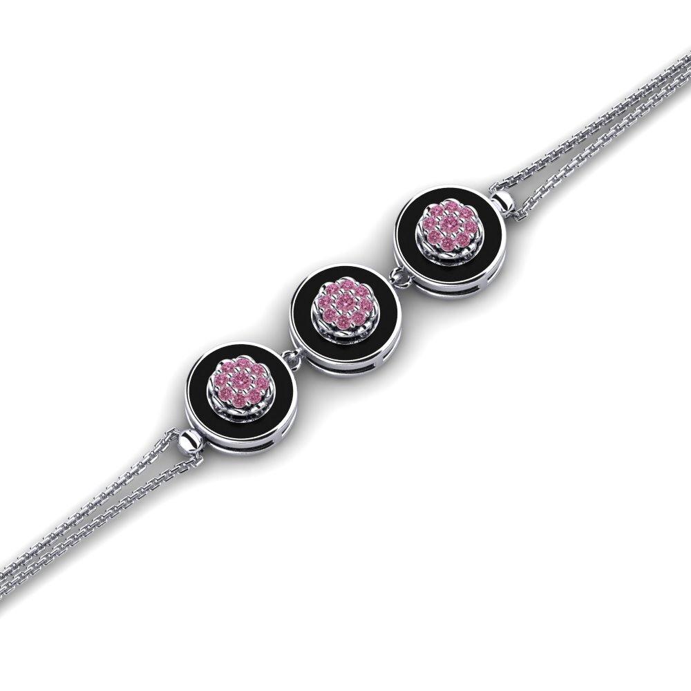 Rhodolite Garnet Women's Bracelet Lichnos