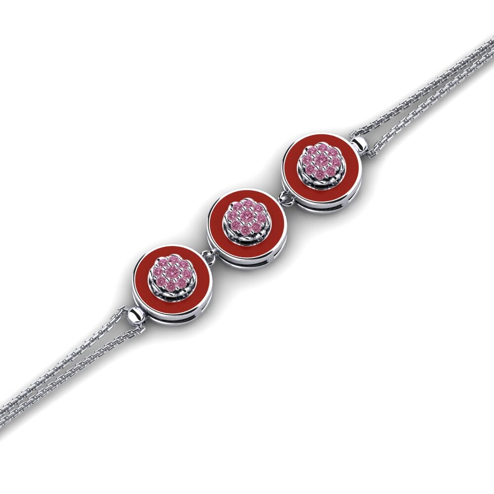 Rhodolite Garnet Women's Bracelet Lichnos