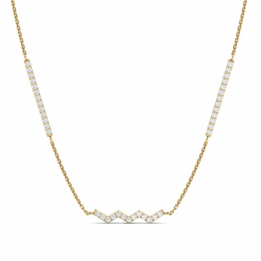 Necklace Licht 585 Yellow Gold & White Sapphire