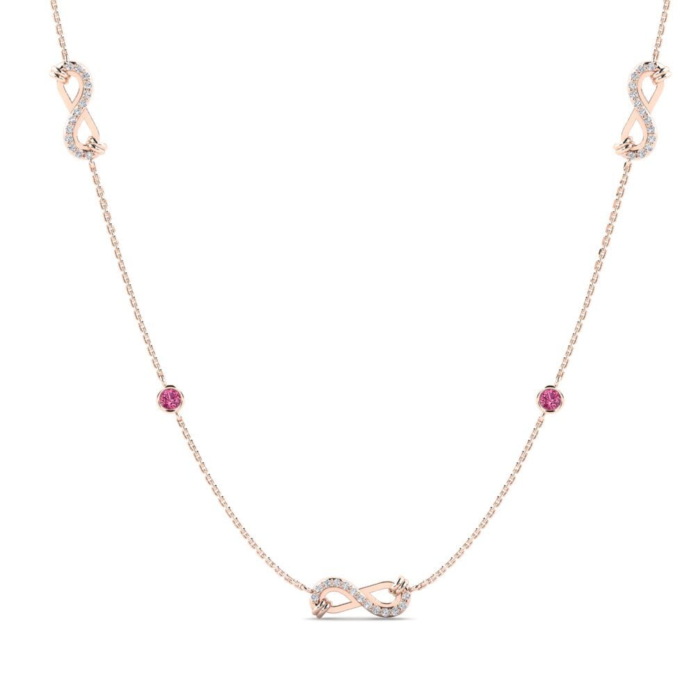 9ct Rose Gold Pink Tourmaline Women's Necklace Lidenskab