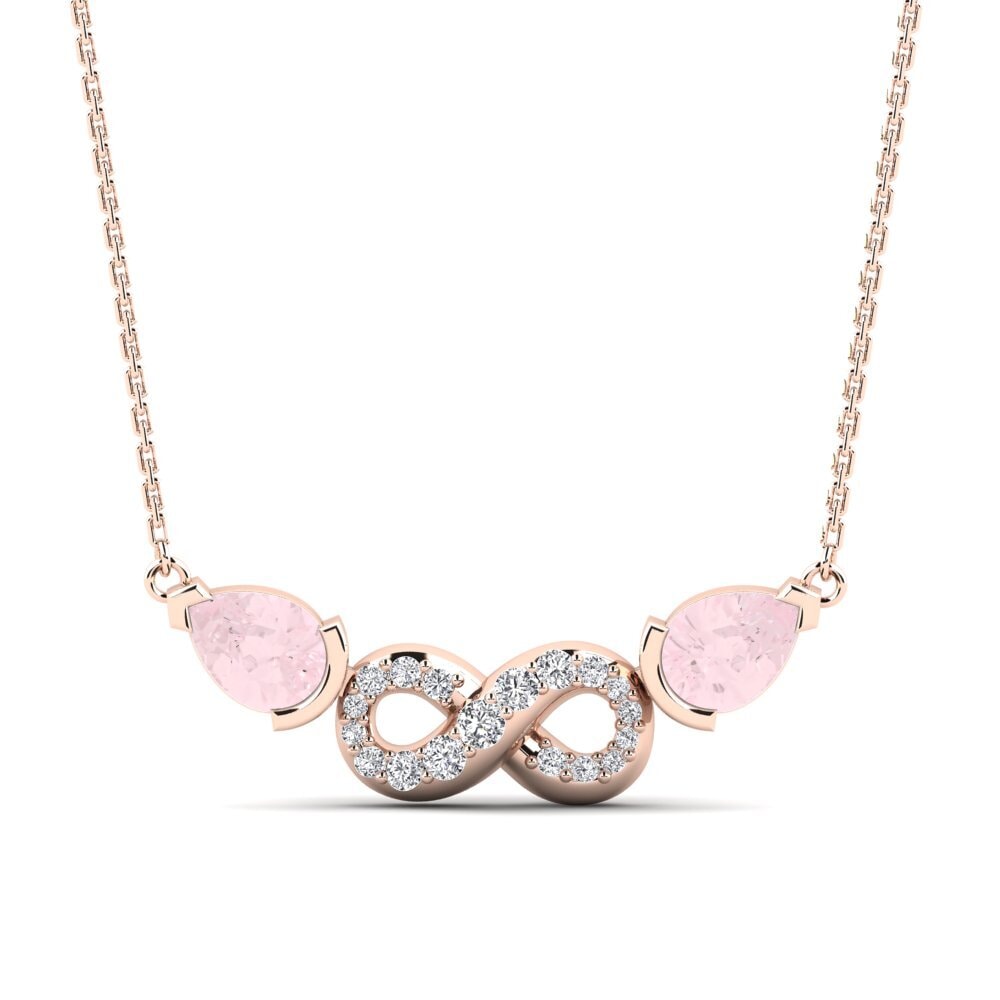 9ct Rose Gold Rose Quartz Women's Necklace Lifetime
