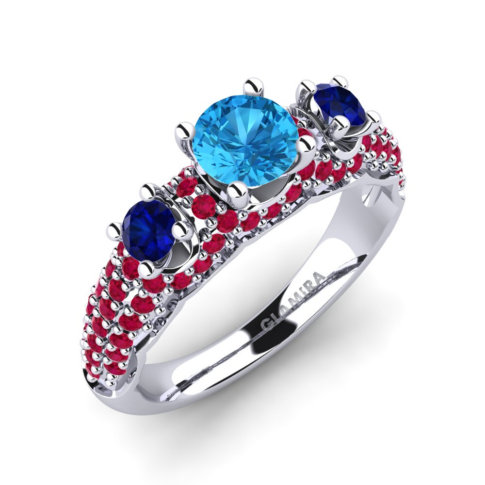 ブルートパーズ エンゲージリング Lilava