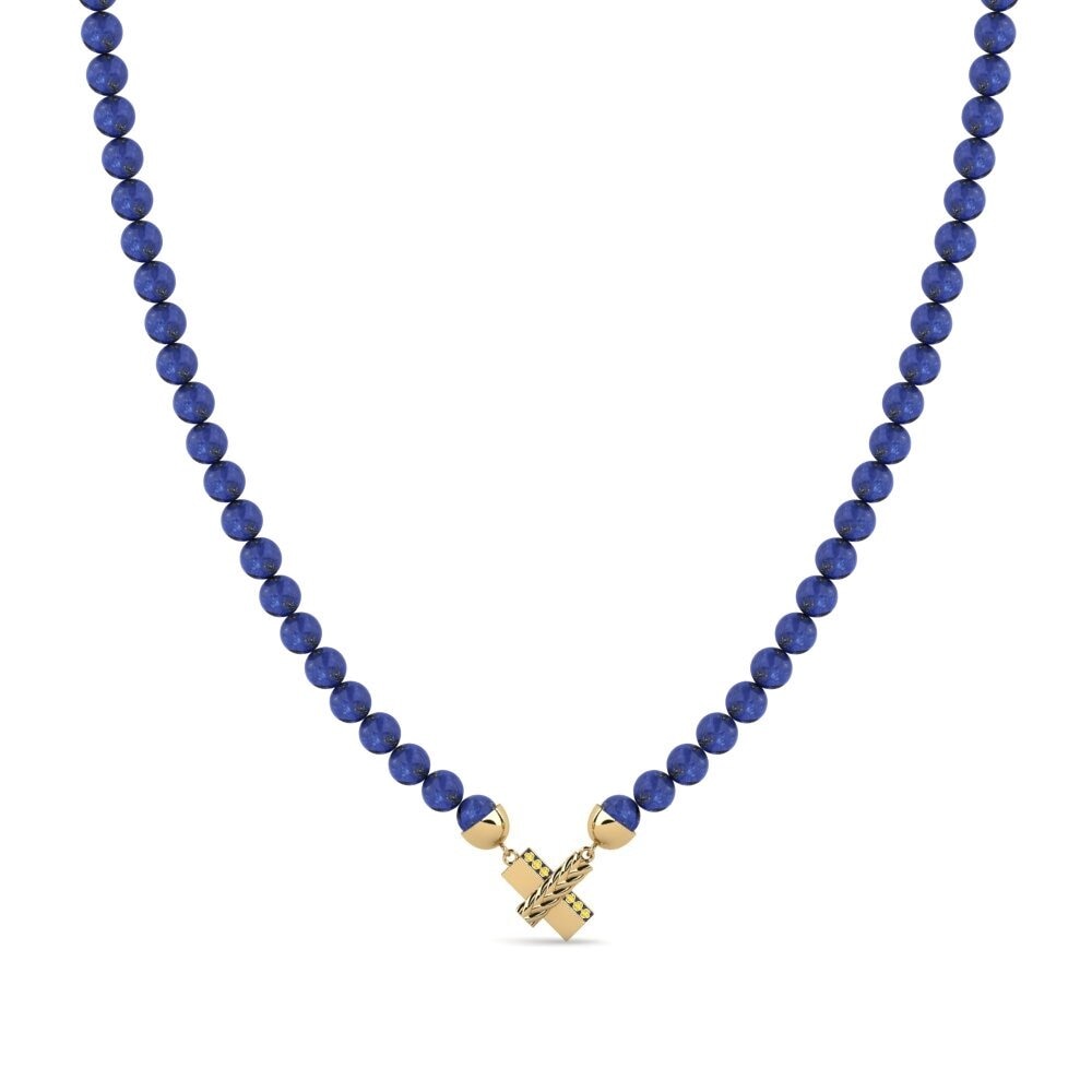 Yellow Sapphire Men's Necklace Lillebonne