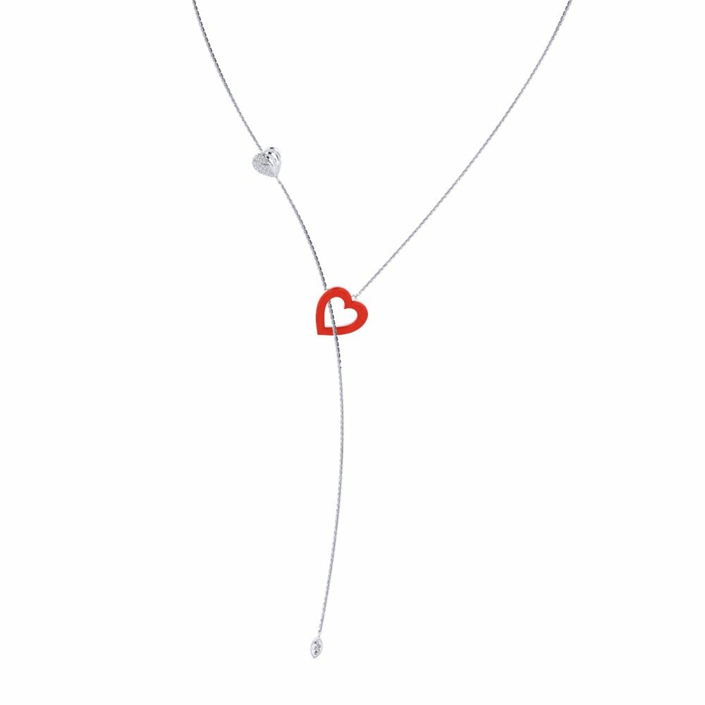 Vàng Trắng 18K Kim Cương Dây chuyền nữ Lilura