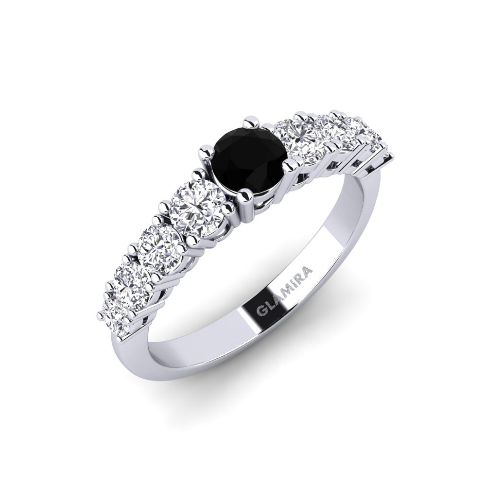 Black Diamond Engagement Ring Lilyanna