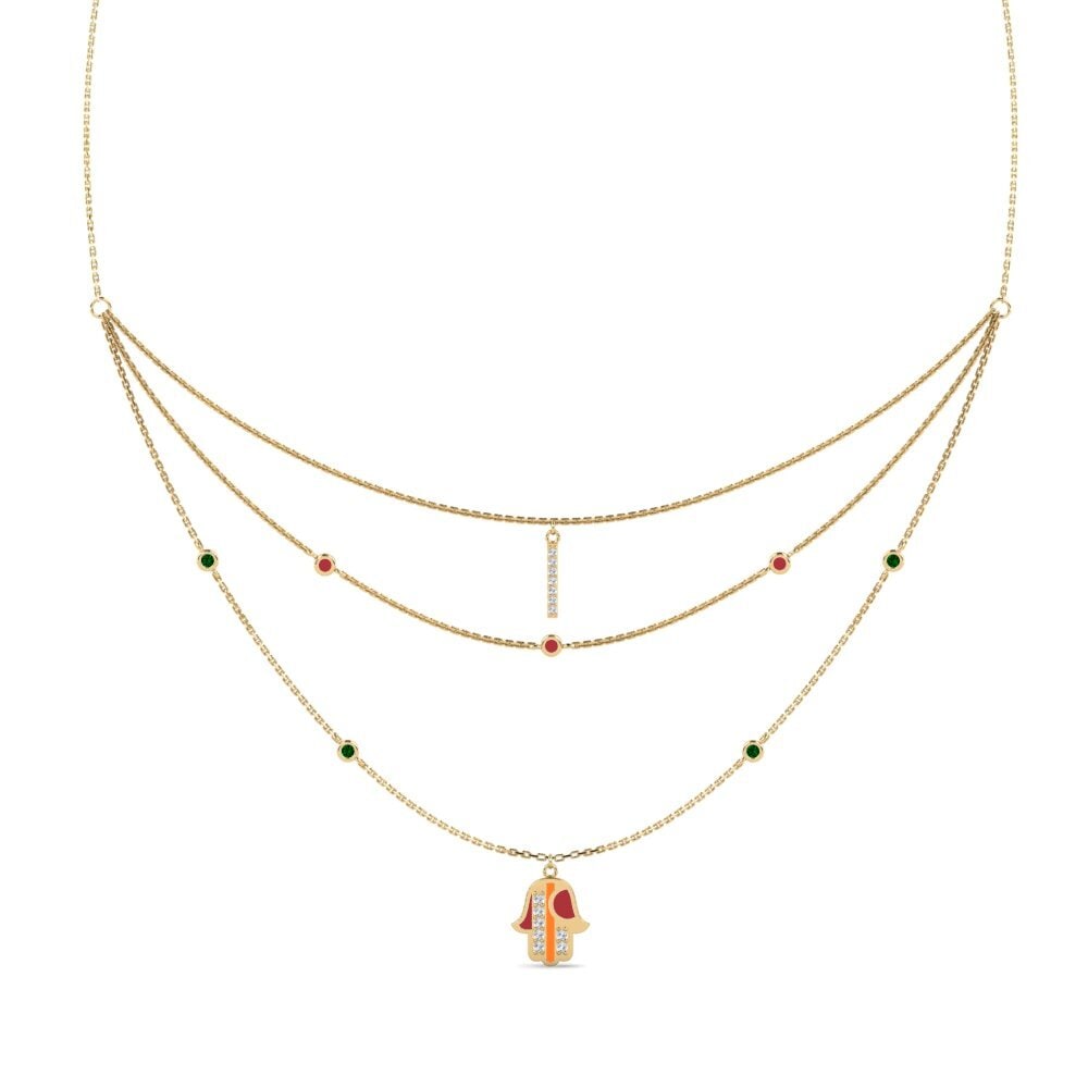 Green Zirconia Women's Necklace Limjae