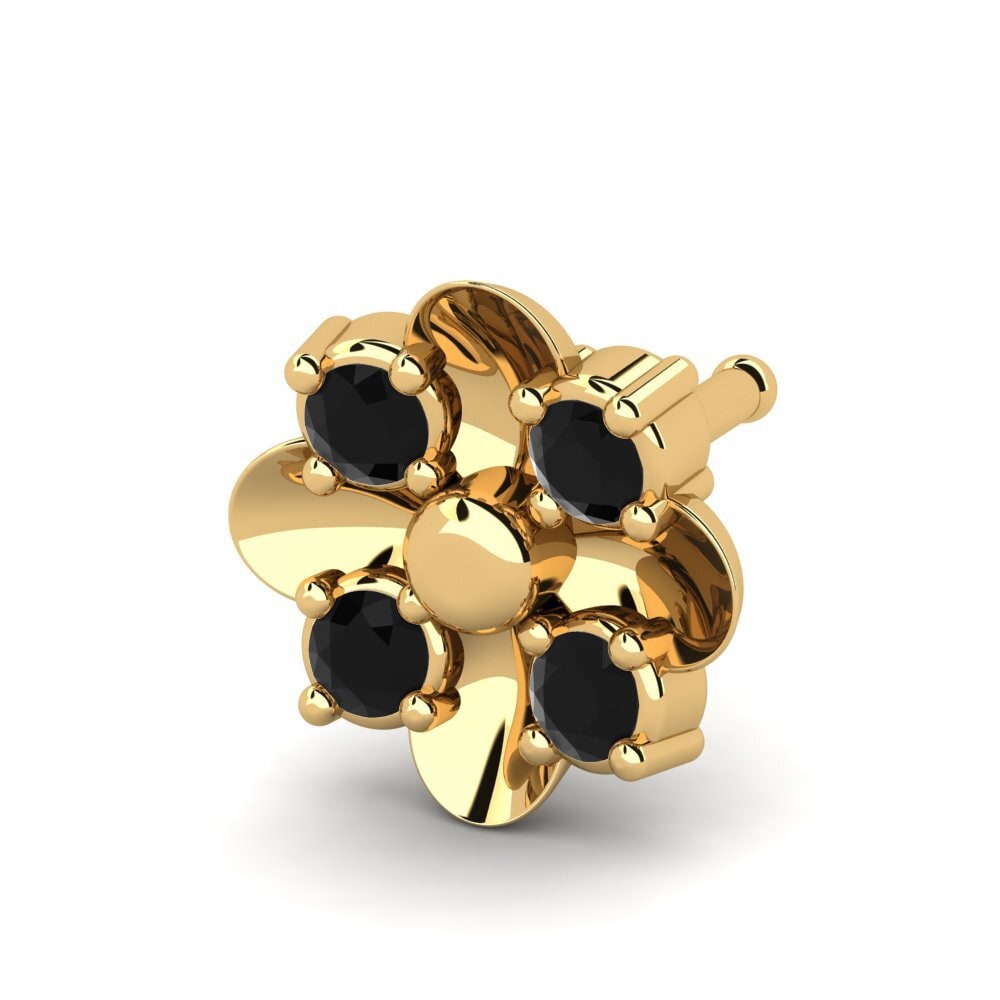 Diamante Negro Piercing Nariz Linanca