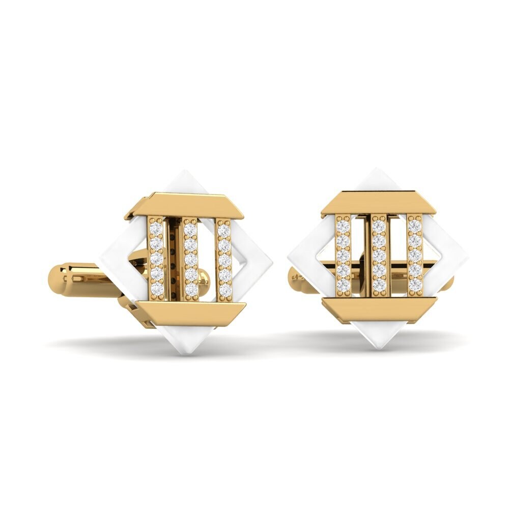 White sapphire Cufflink Lindberg