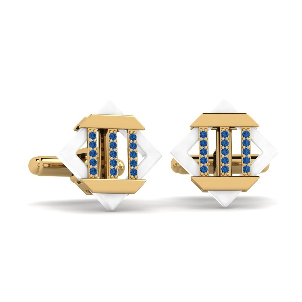 Dark Blue Zirconia Cufflink Lindberg