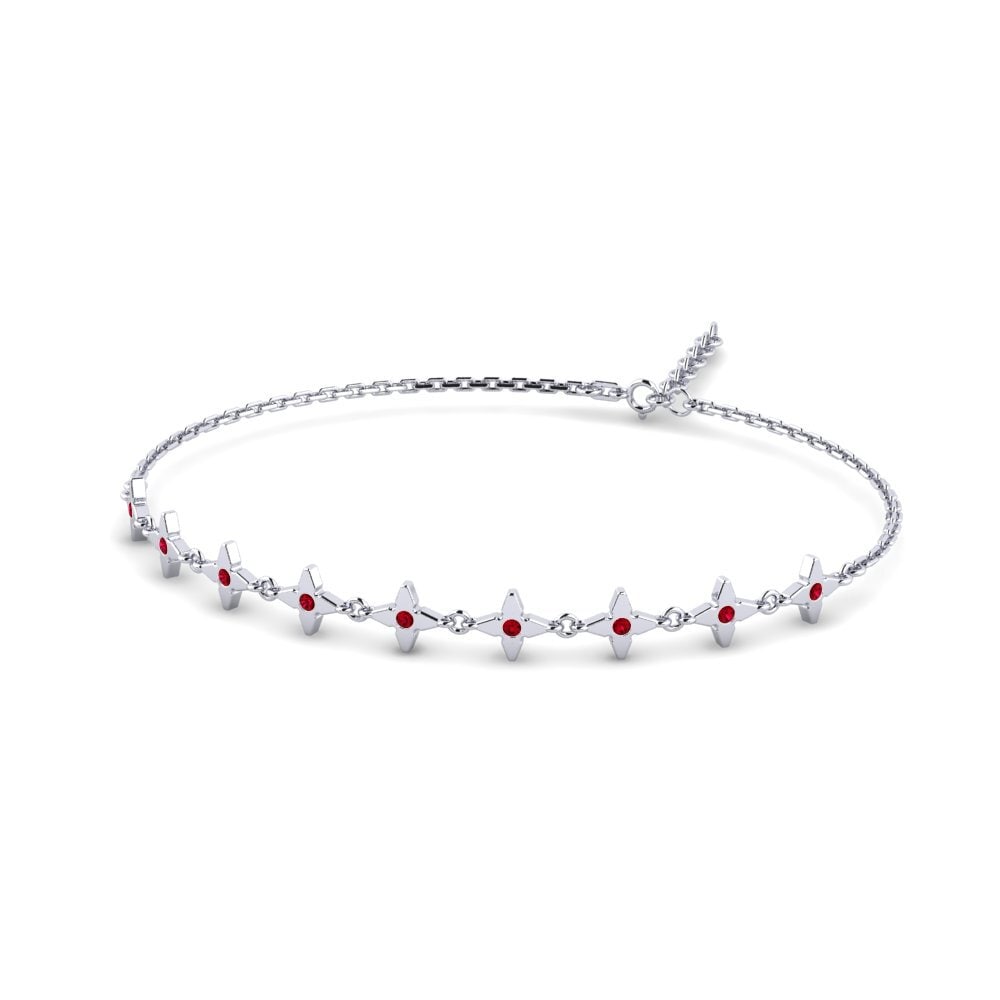 Zircone Rouge Bracelet pour femme Lindied