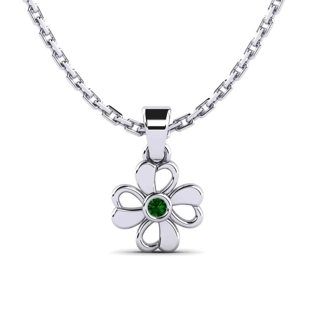 Circonita Verde Colgante de Mujer Linen
