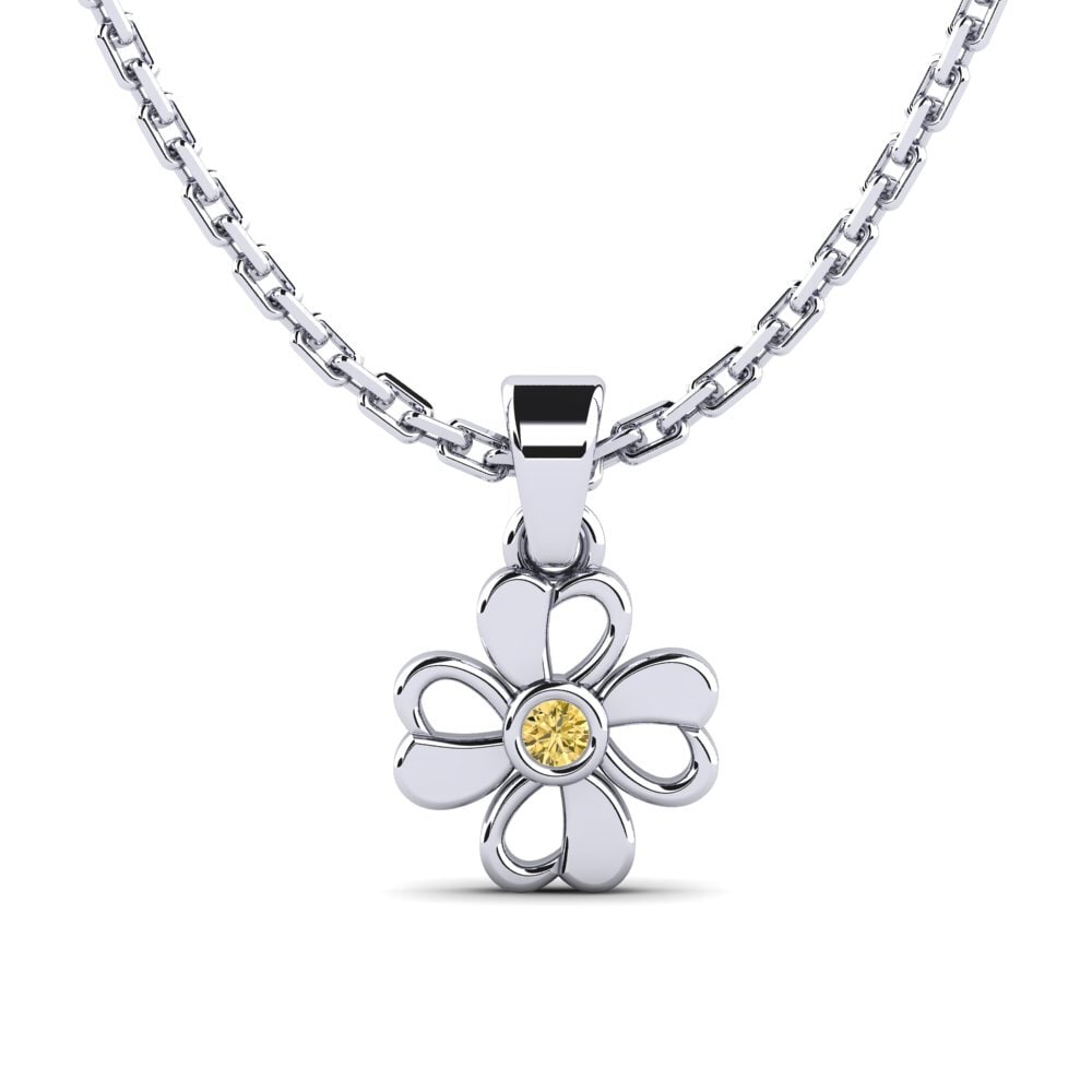 Diamante Amarillo Colgante de Mujer Linen