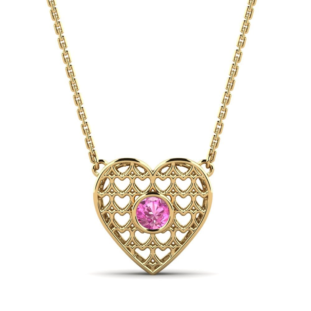 Topacio Rosa Collar de Mujer Linna