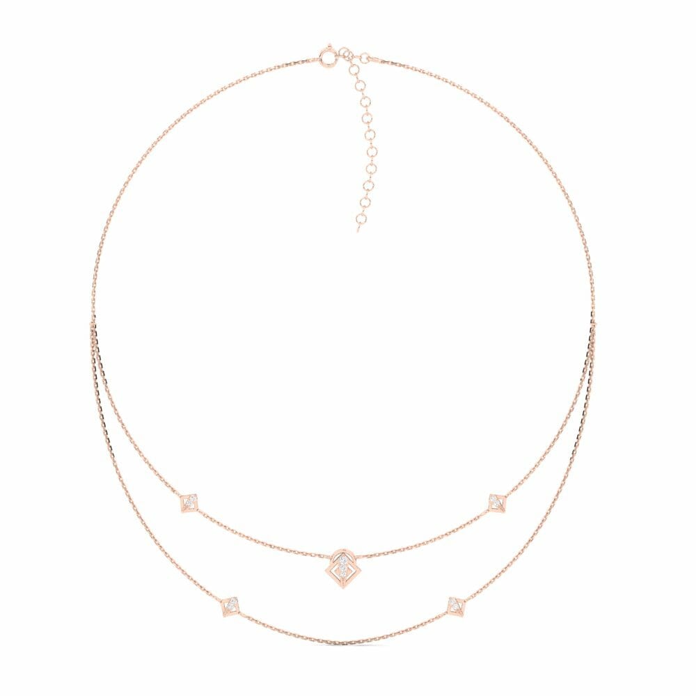 14K Rood Goud Dames Choker Ketting Linnda