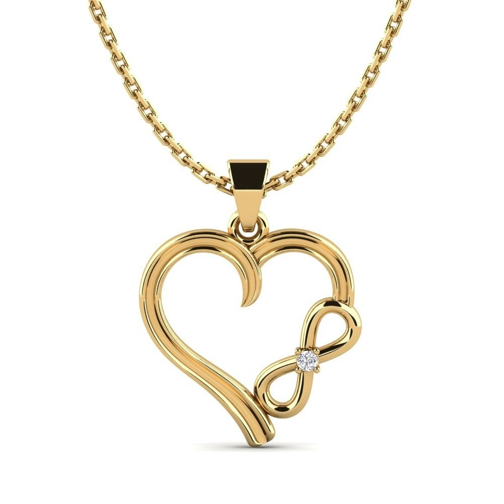 Infinity Necklaces Lisa 585 Yellow Gold Diamond