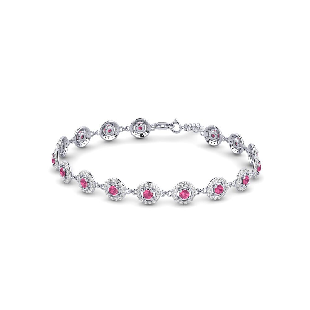 Paladio Turmalina rosa Bracelet Lisceal
