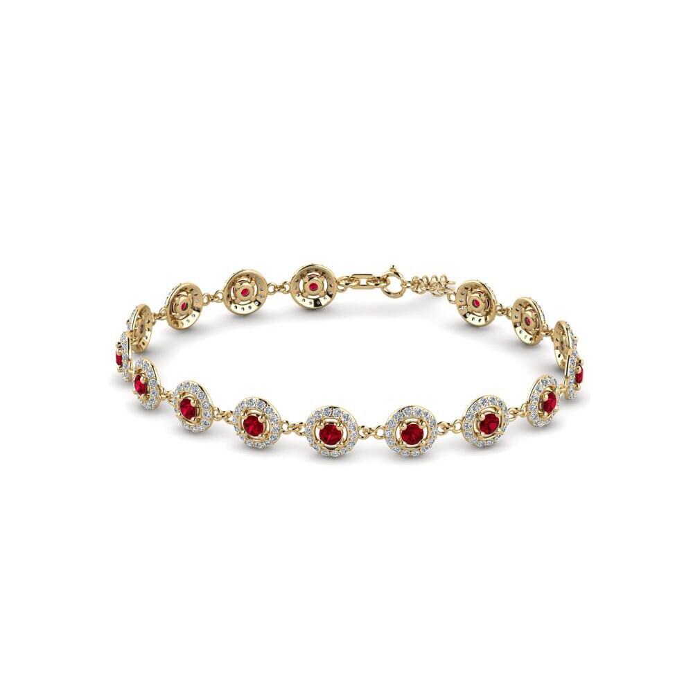 Zircone Rouge Bracelet Lisceal