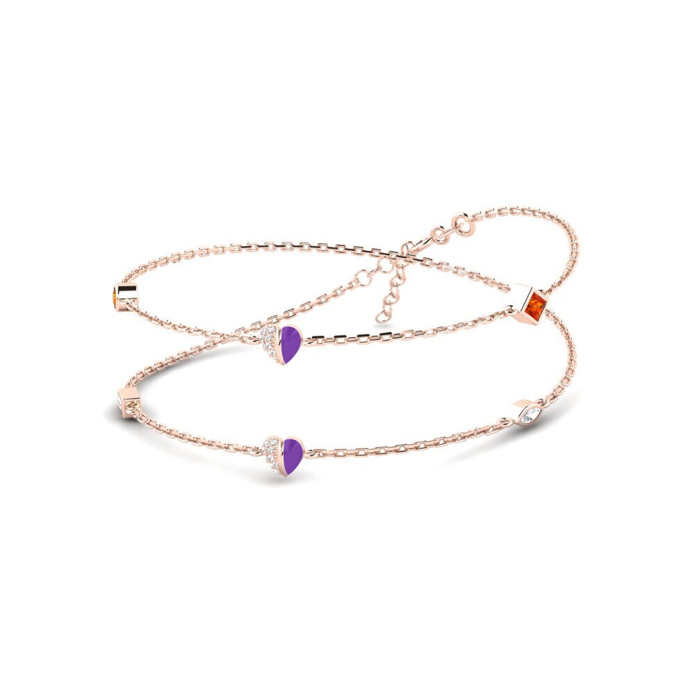 Orange Sapphire Women's Necklace Lithochromatic