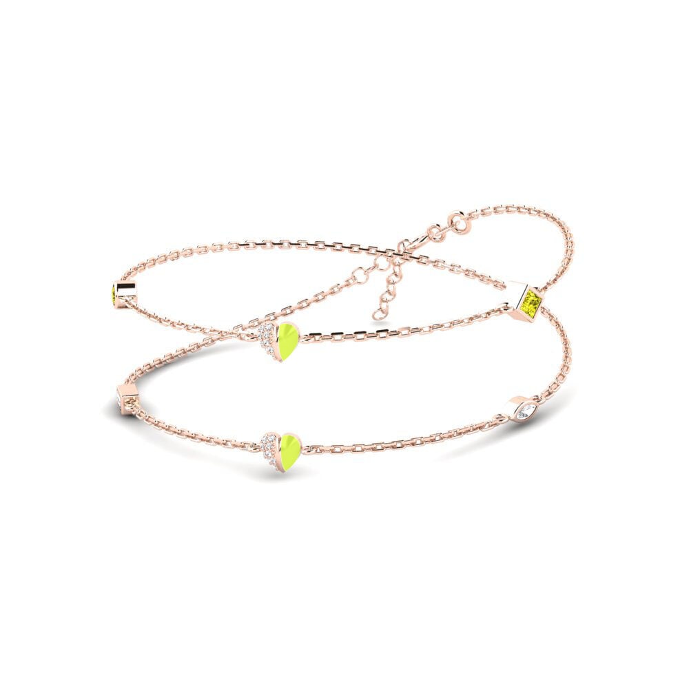 Diamante Amarillo Collar de Mujer Lithochromatic