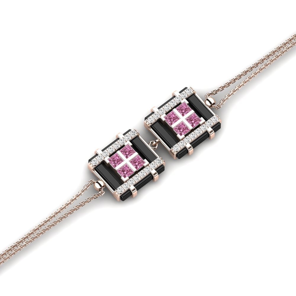 14K Rose Gold Rhodolite Garnet Bracelet Littrell