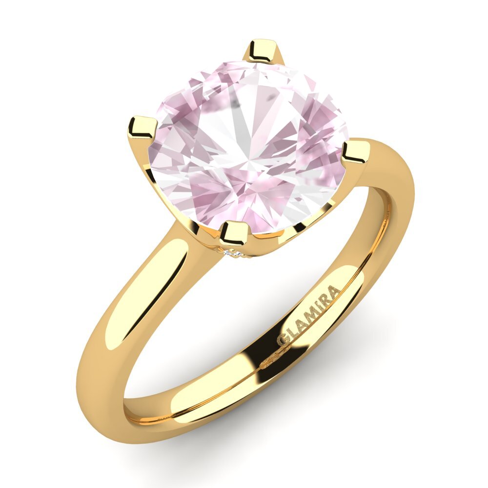 Round Kunzite Engagement Ring Litzy 3.0 crt