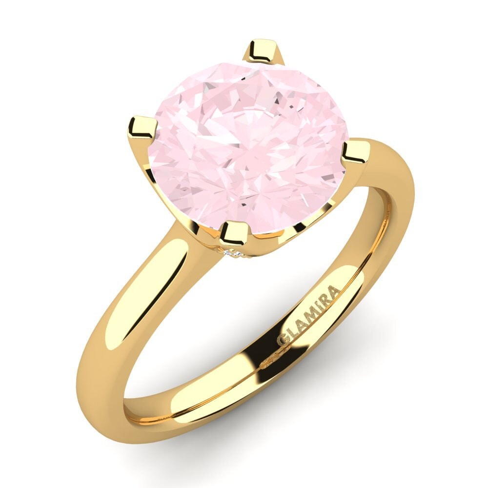 Rose Quartz Engagement Ring Litzy 3.0 crt