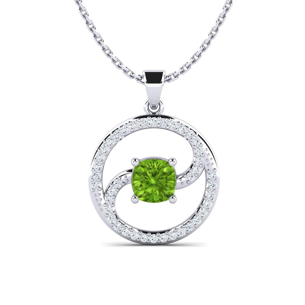 Cushion Peridot Women's Pendant Liuba