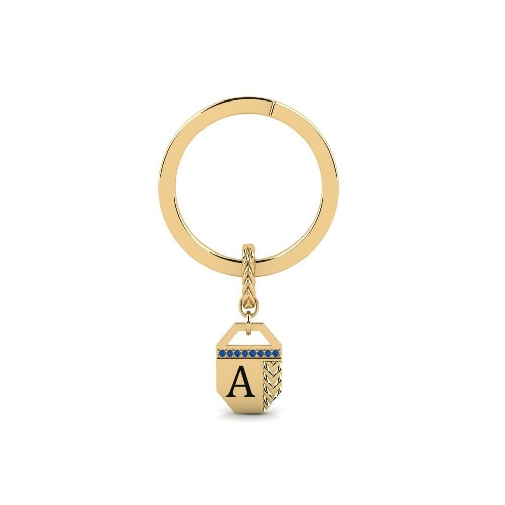 Dark Blue Zirconia Keychain Livry