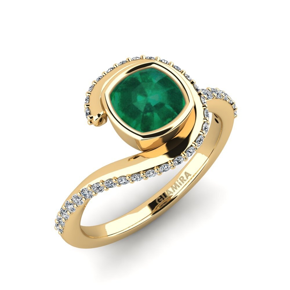 Emerald Engagement Ring Lmed