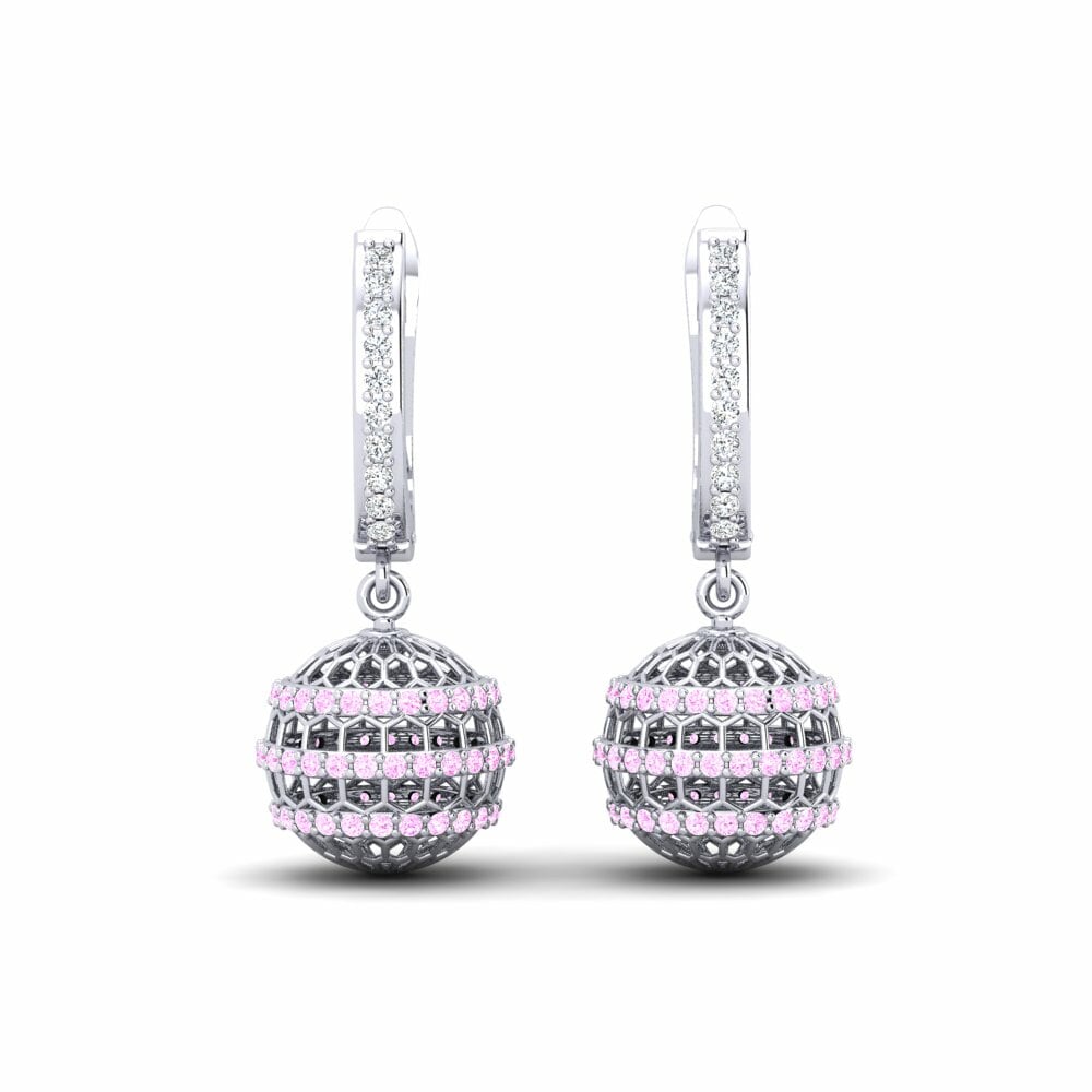 Fusion Fusion Collection Earring Lobelia 585 White Gold Pink Sapphire