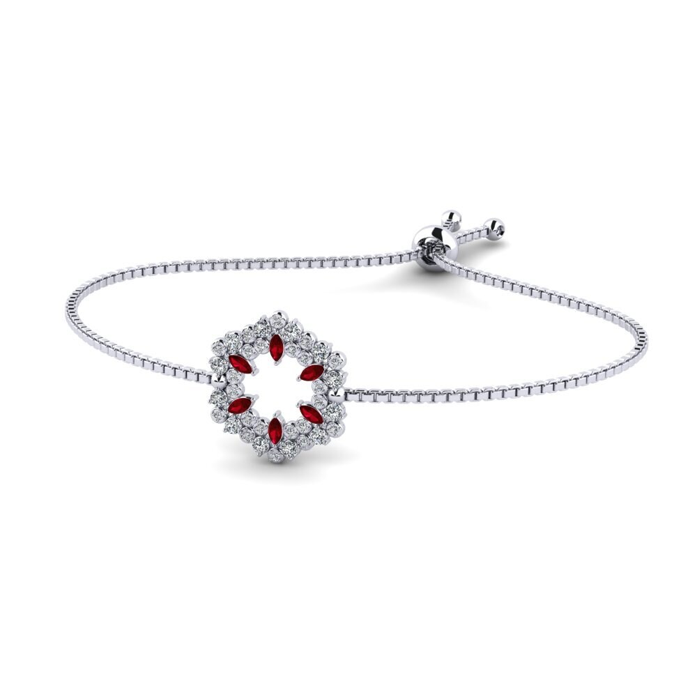 Marquesa Circonita Roja Pulsera de Mujer Locheke