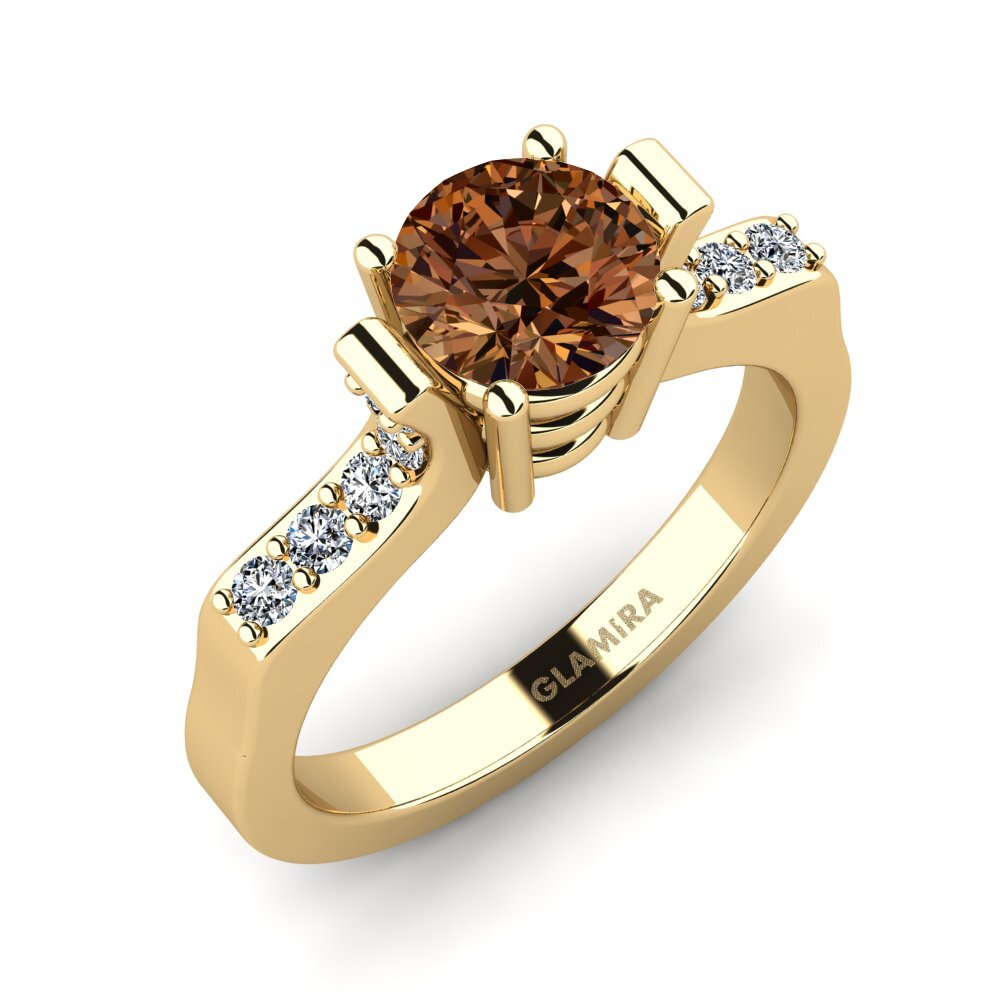 Brown Diamond Engagement Ring Logd