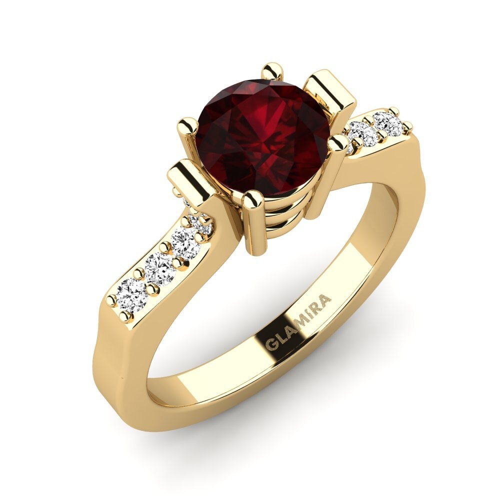 Garnet Engagement Ring Logd