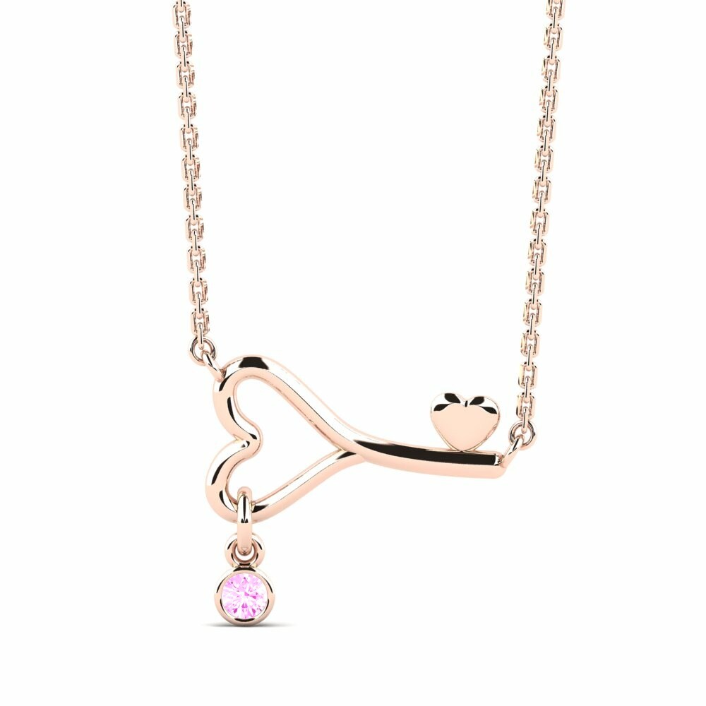 Keys Pink Sapphire Women's Necklace Loheckles
