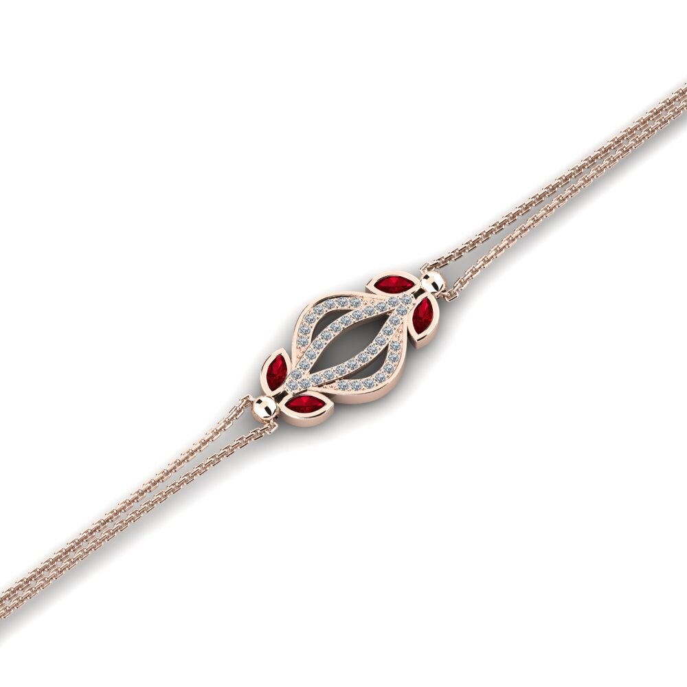 Marquesa Circonita Roja Pulsera de Mujer Lolanes