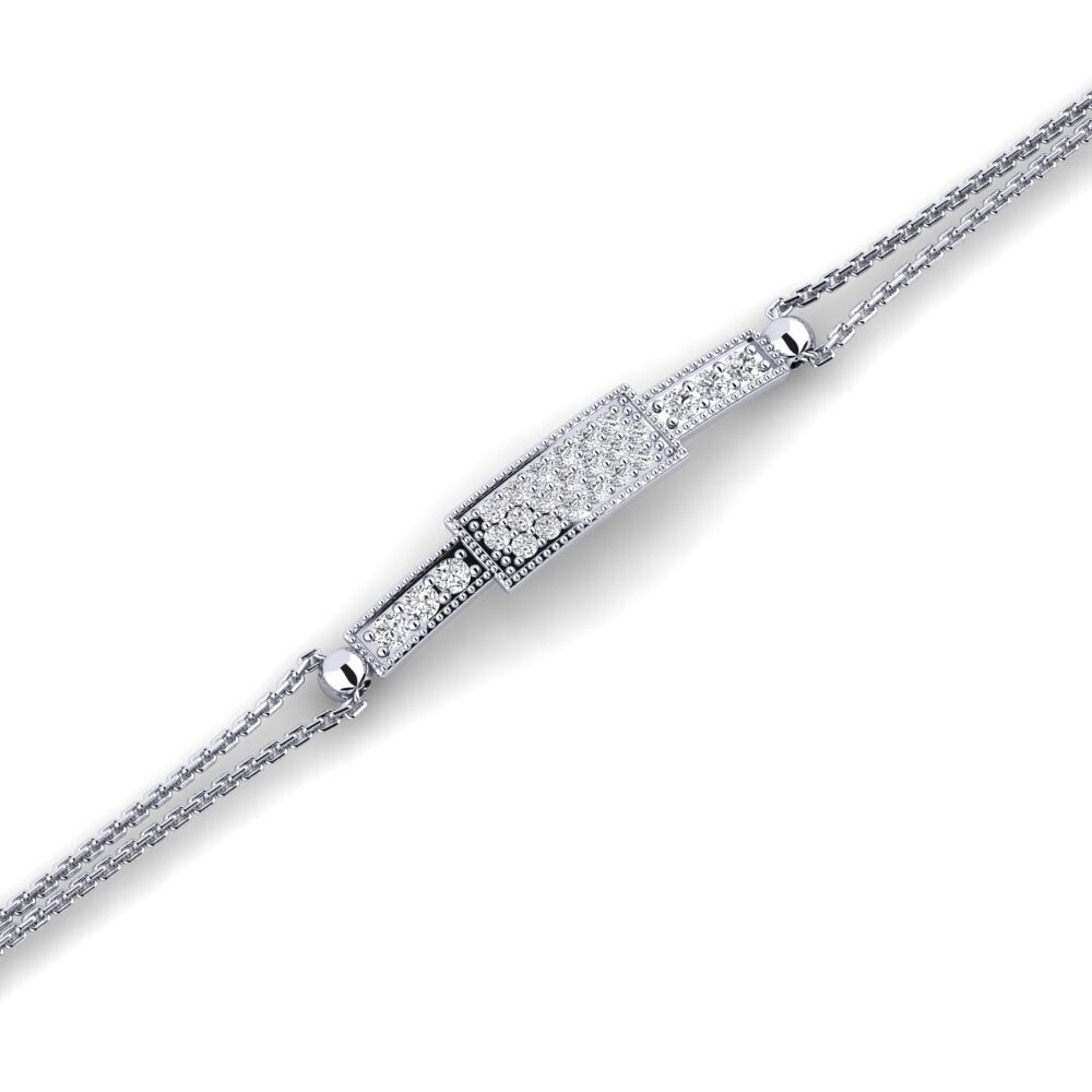 Armband Mit Durchbrochenem Labordiamanten In Weißgold