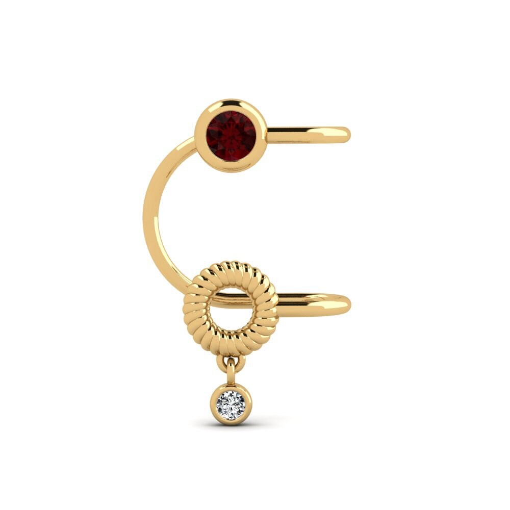 Garnet Women's Earring Lonaxz
