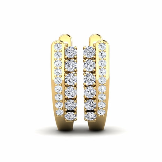 Pendientes London Oro Amarillo 585 & Diamante