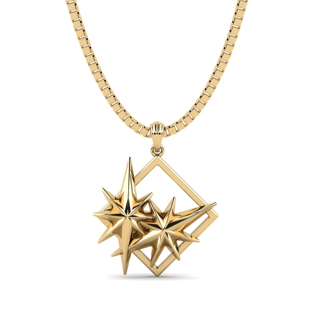 Or Jaune 9k Pendentif pour homme Loquersi