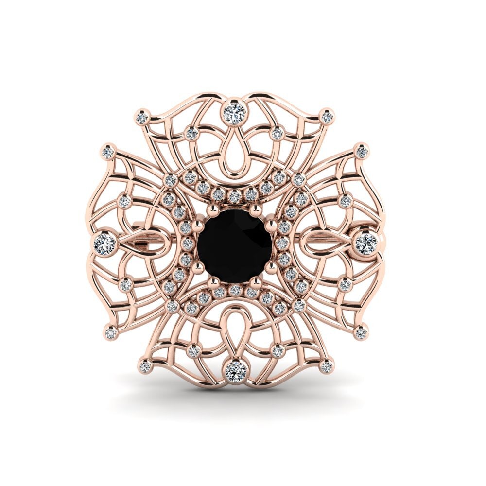 Black Sapphire Brooch Lorence