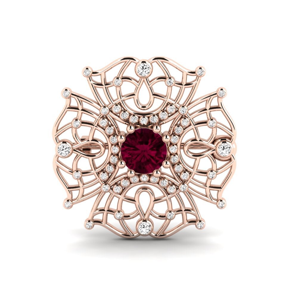 Rhodolite Garnet Brooch Lorence