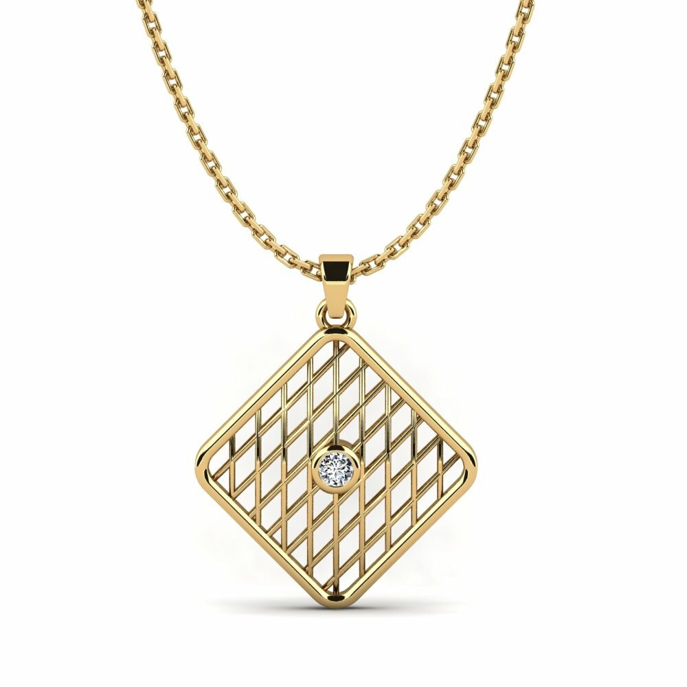 Or Jaune 14k Pendentif pour femme Lorene