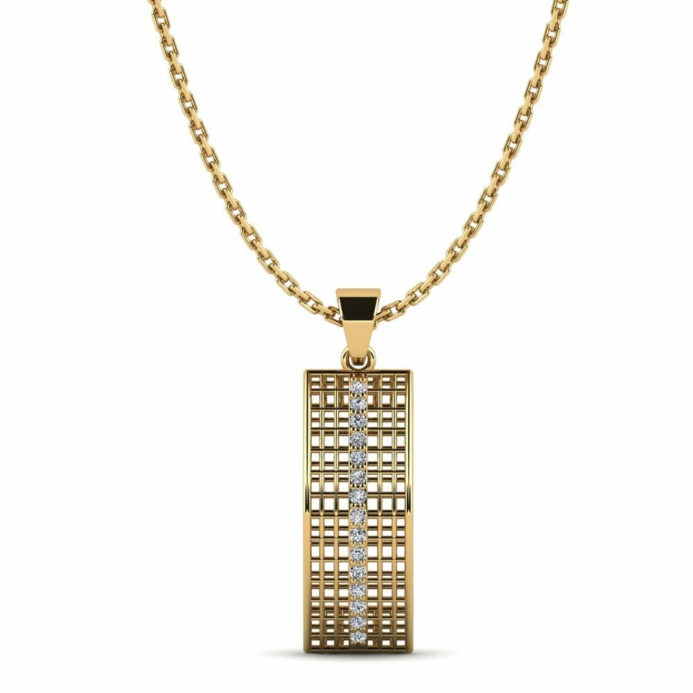 Or Jaune 14k Pendentif pour femme Lorette