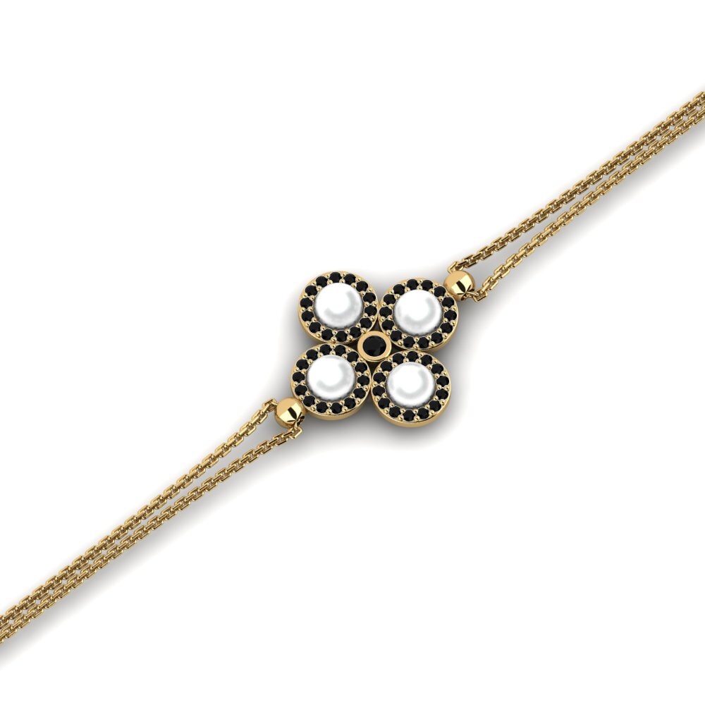 Vàng 14K Đá Sapphire Đen Vòng tay nữ Lorfis