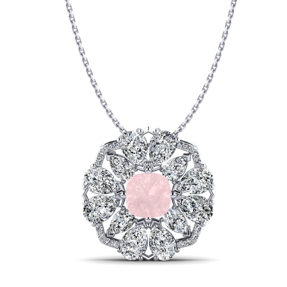 Cushion Rose Quartz Women's Pendant Lorine