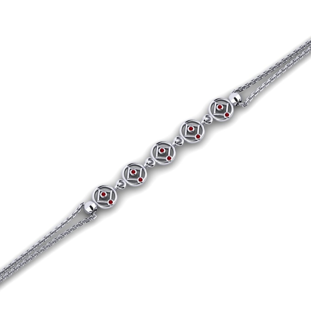 Zircone Rouge Bracelet pour femme Lorrai