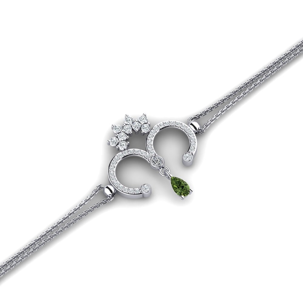 Pera Zafiro verde Pulsera Losenoid