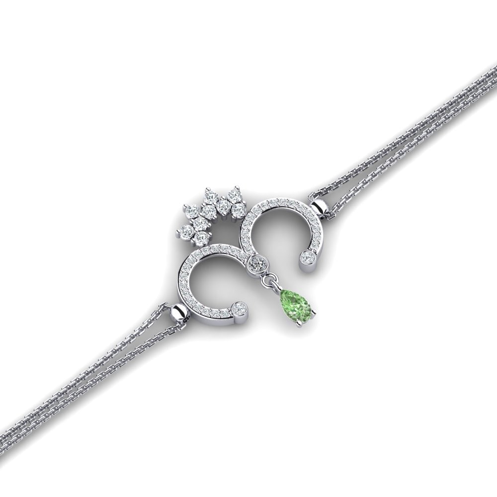 Pera Diamante verde Pulsera Losenoid